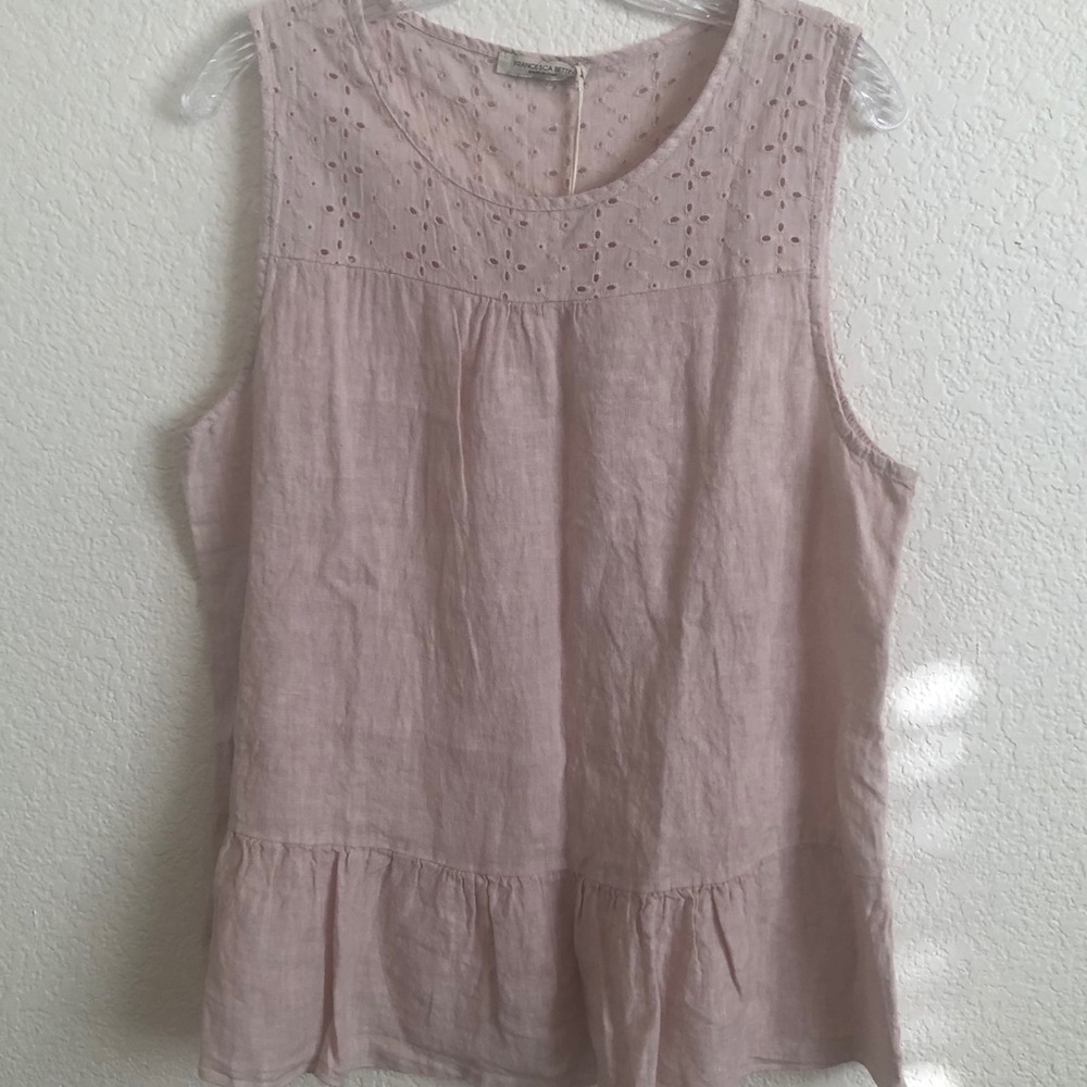 Francesca Bettini Linen Sleeveless Top